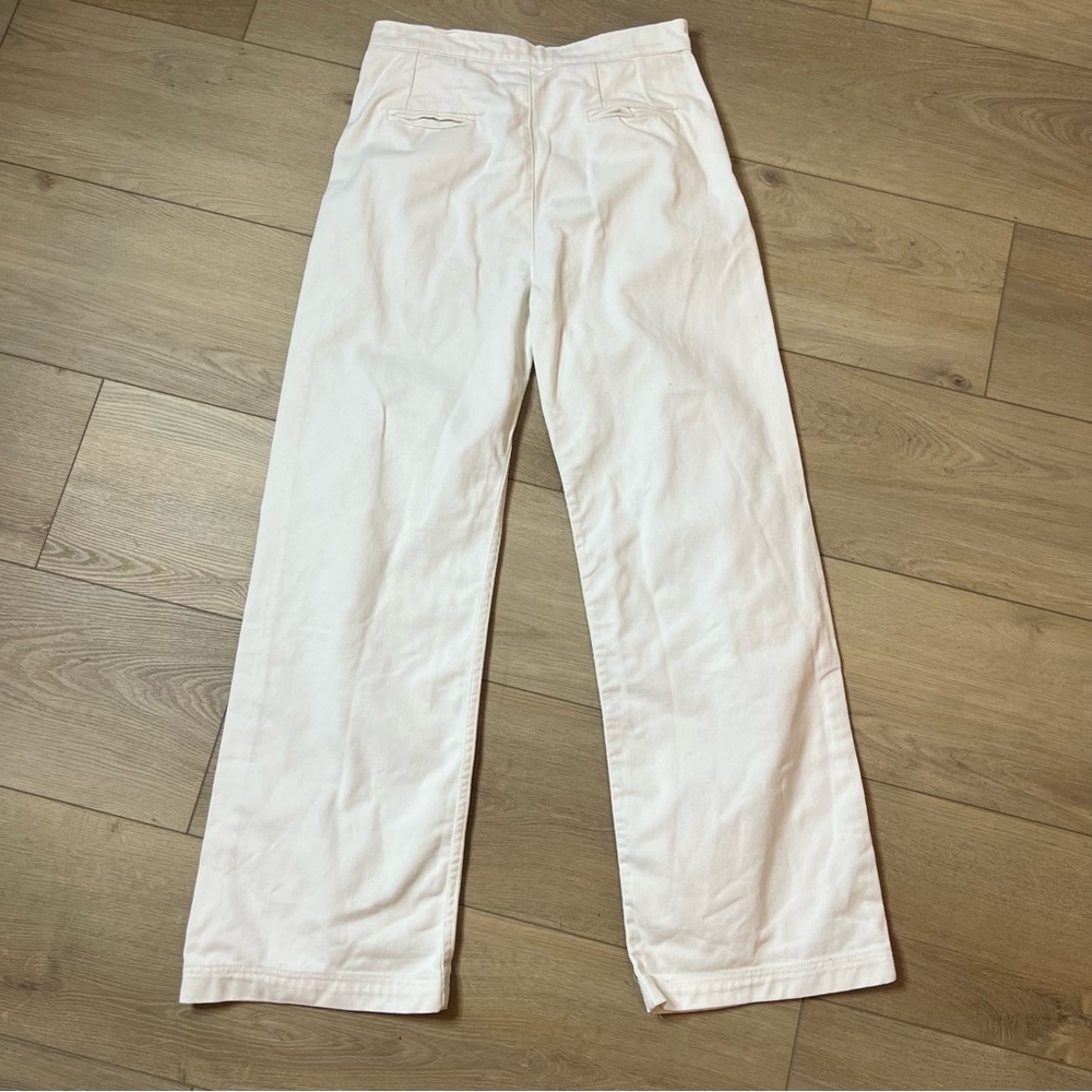 NEW Apiece Apart Women's High-Waist Flare Leg Jeans in White - Picture 3 of 7